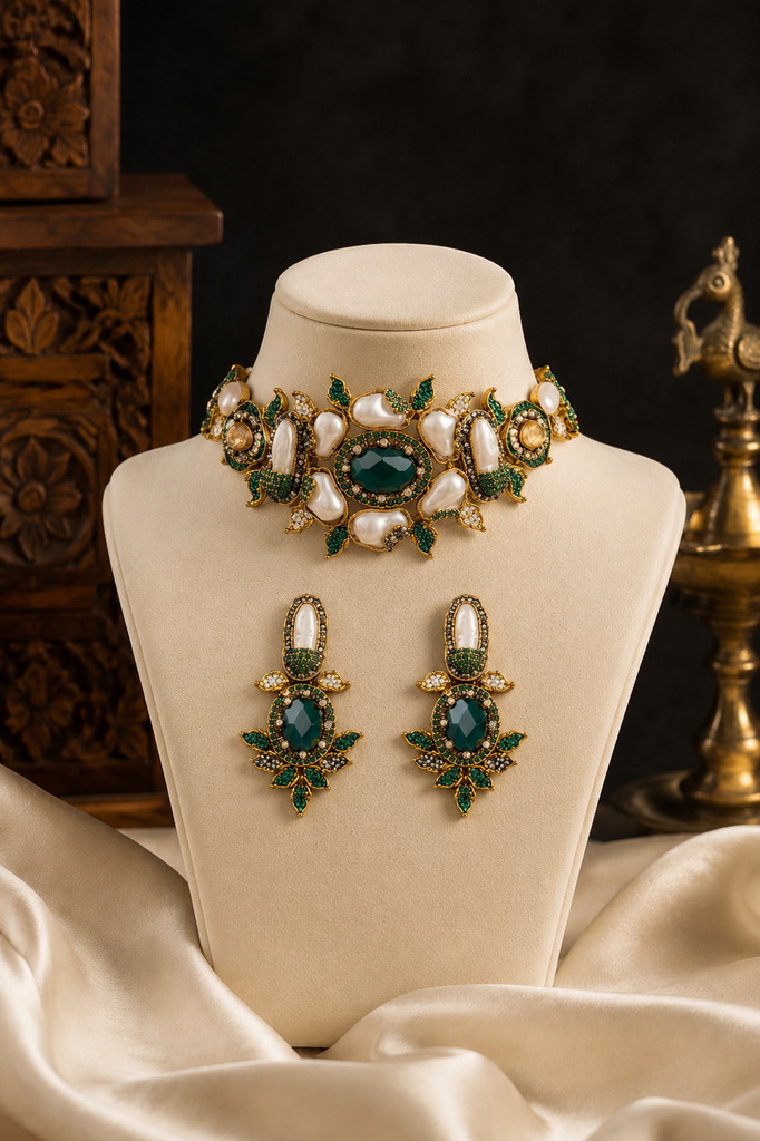 The Emerald Muse Chokar Set