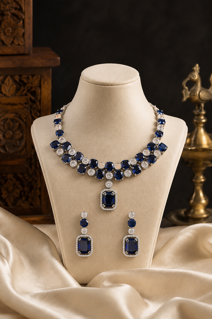 Royal Sapphire Radiance Necklace Set