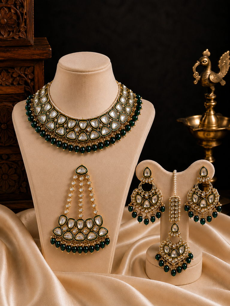 Zamrud Noor Bridal Kundan Set