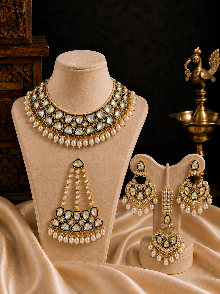 Pearl Royale Kundan Bridal Set