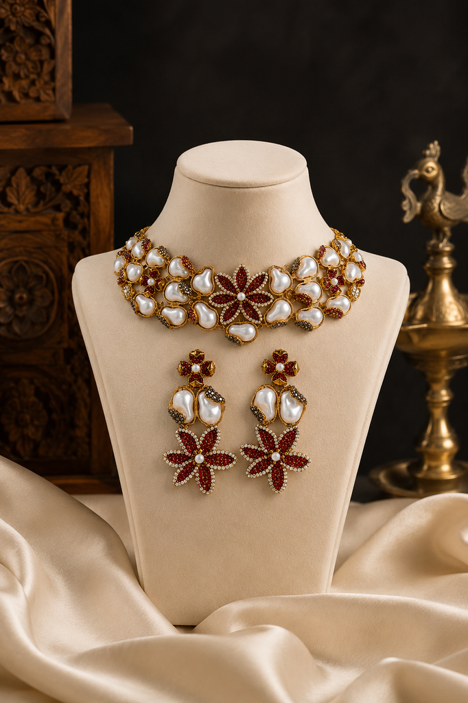Pearl Blossom Luxe Necklace Set
