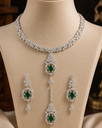 Emerald Elegance Zircon Necklace Set