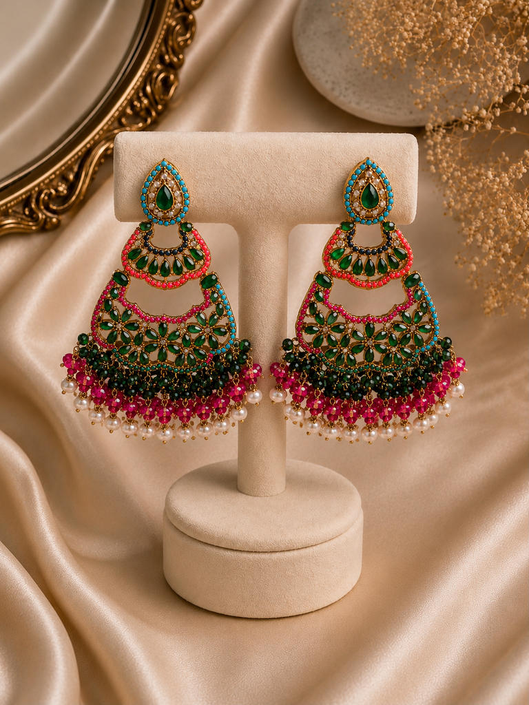 Meher Rang Chandbali Earrings