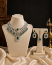 Emerald Royale Zircon Double-Line Bridal Set
