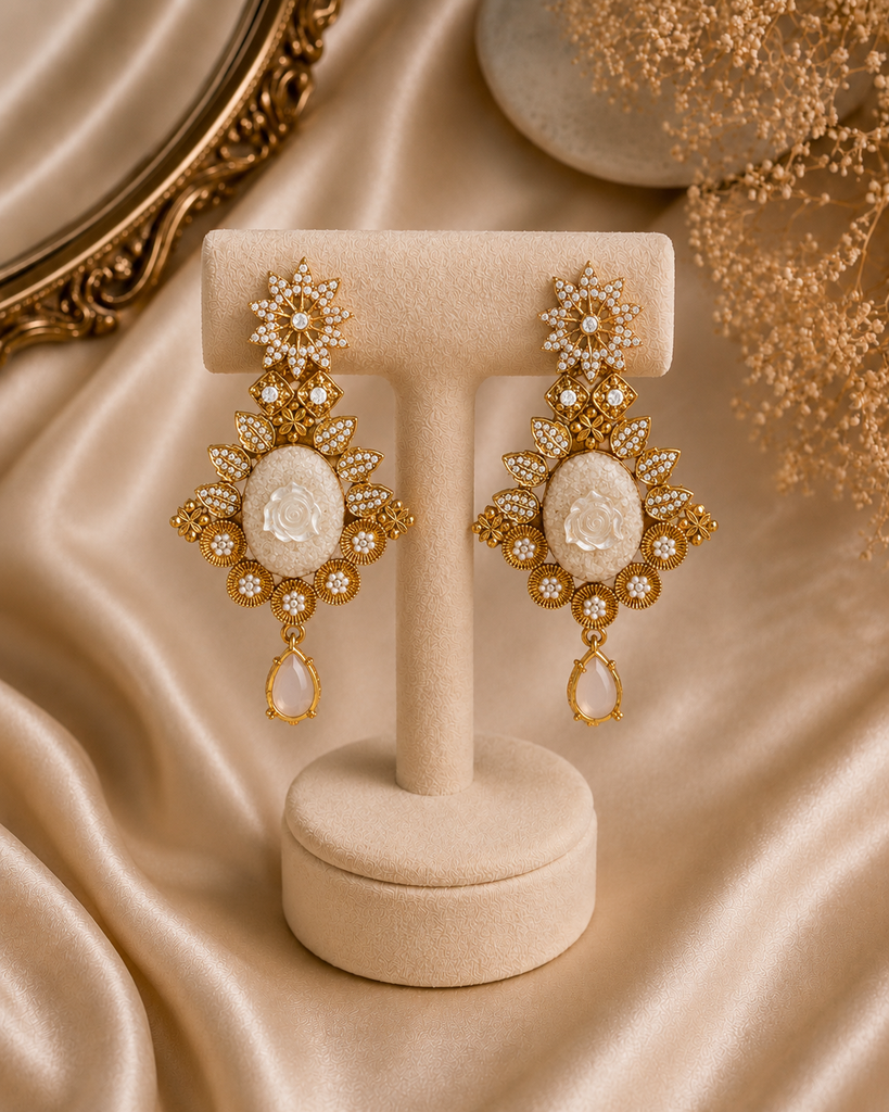 The Imperial Rose Quartz Earrings