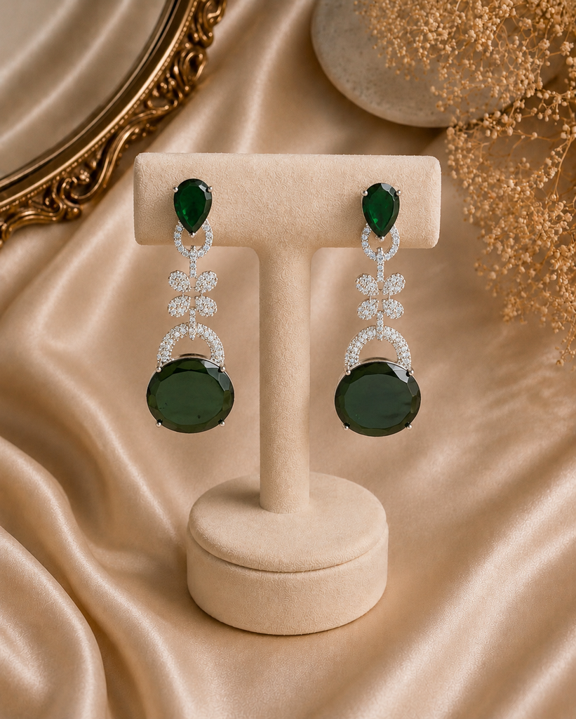 Emerald Chandelier Earrings