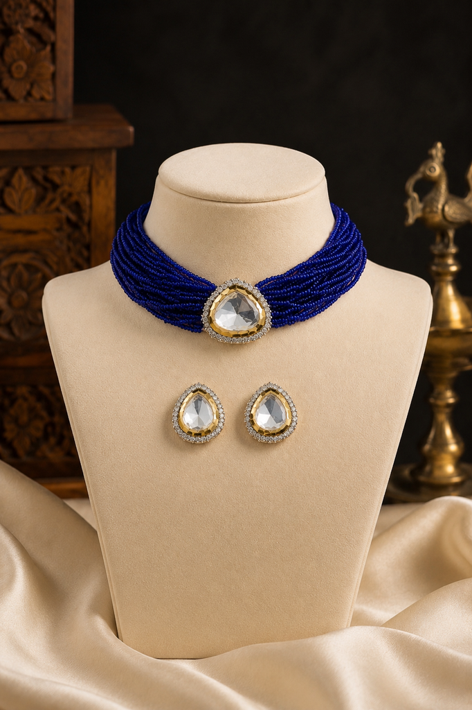 The Royal Sapphire & Kundan Choker Set